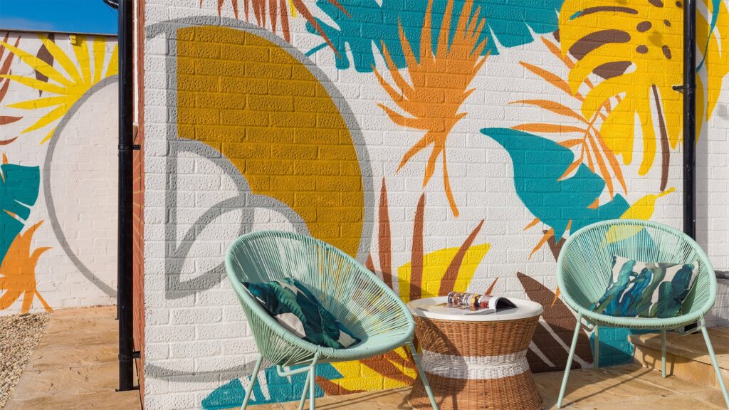 B-Hive Living outdoor social area